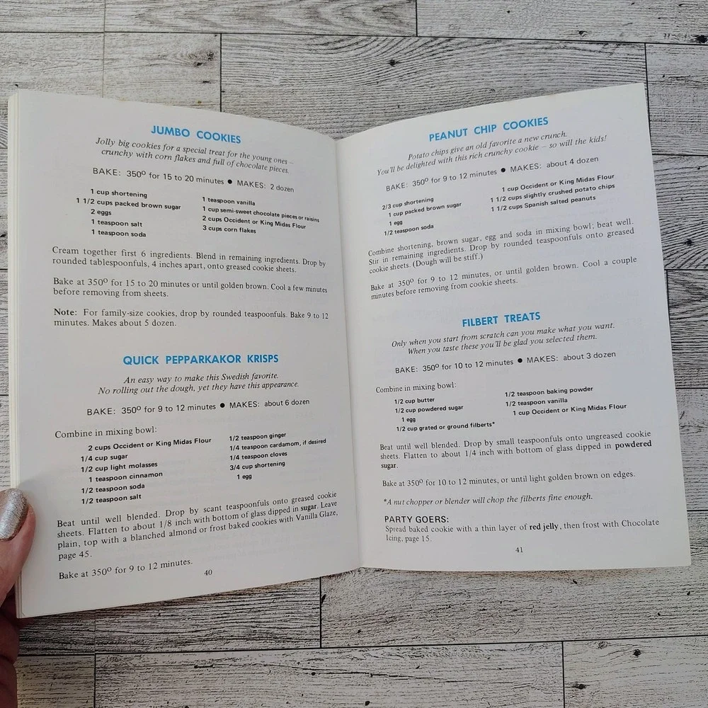 Occident King Midas Quick-As-A-Mix‎ Vtg 1960s Cookbook Booklet Recipes VERY GOOD
